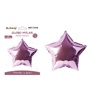 Globo metálico estrella morado claro 61*68.5cm