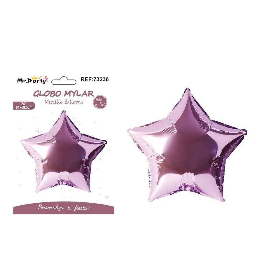 Globo metálico estrella morado claro 61*68.5cm 1