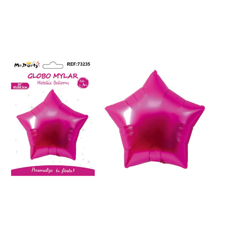 Globo metálico estrella fucsia 61*68.5cm