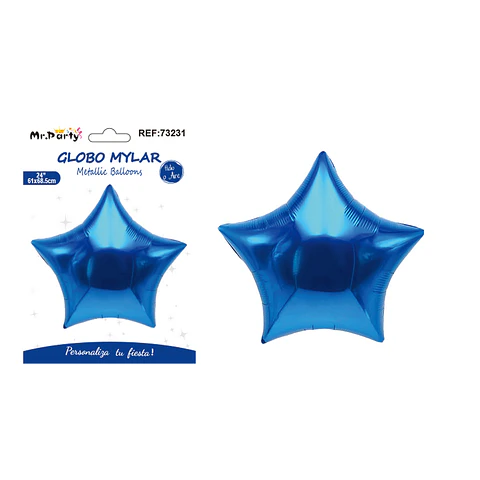 Globo metálico estrella azul oscuro 61*68.5cm