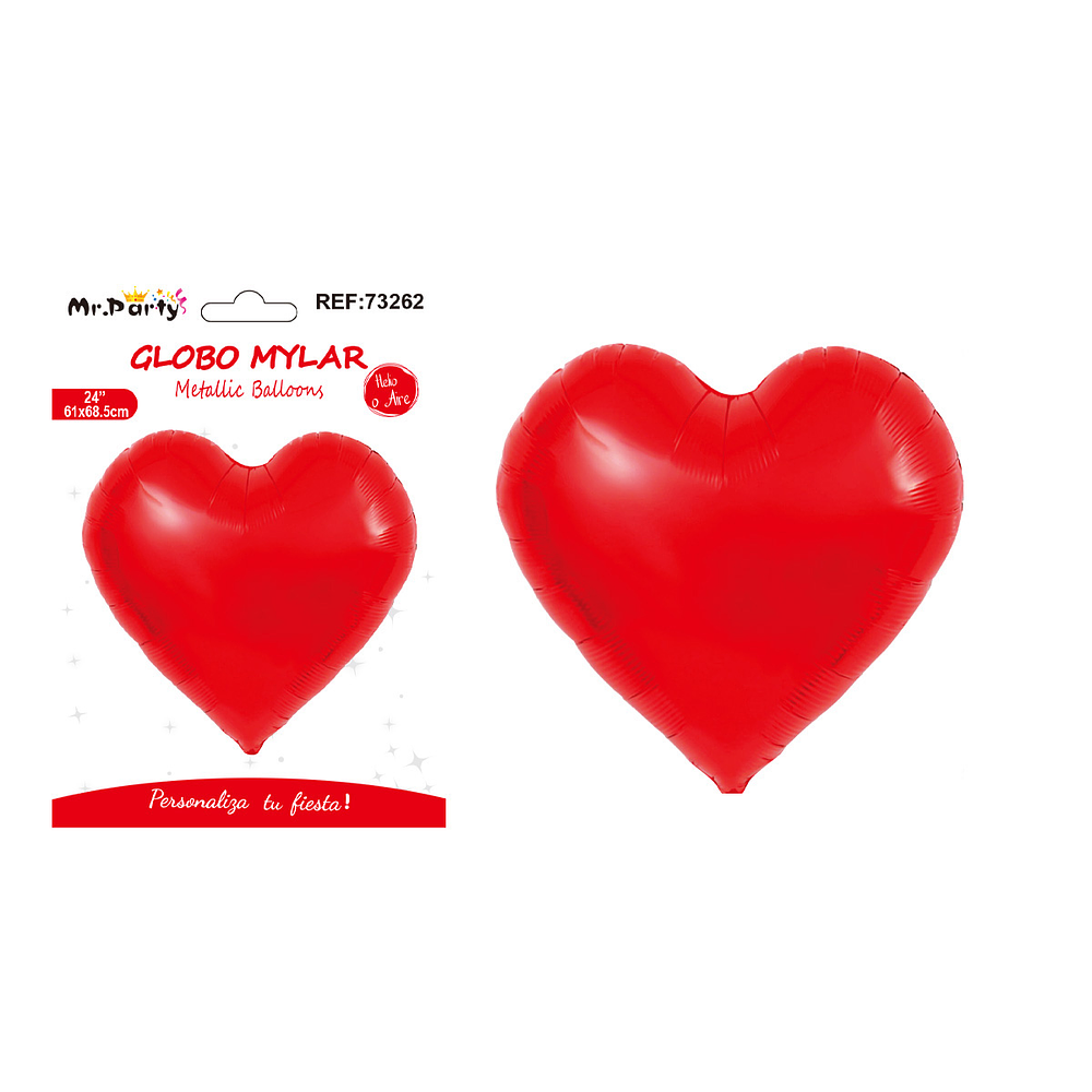 Globo metálico corazón rojo 61*68.5cm