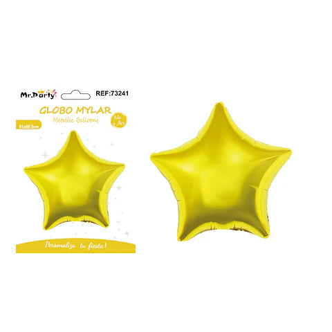 Globo metálico estrella amarilla 61*68.5cm
