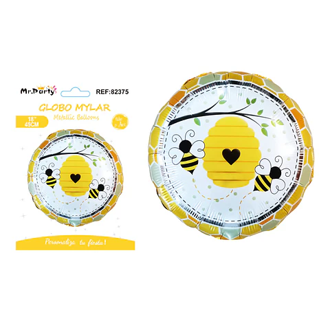 Globo metálico abeja 45cm