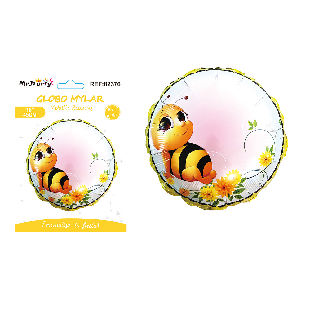 Globo metálico abeja 45cm