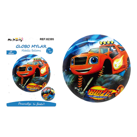 Globo metálico coche redondo 45cm
