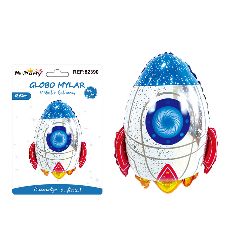 Globo metálico cohete 66*54cm