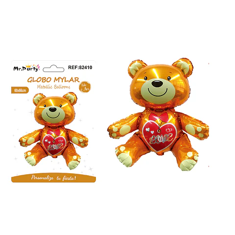 Globo metálico oso dorado 60*66cm