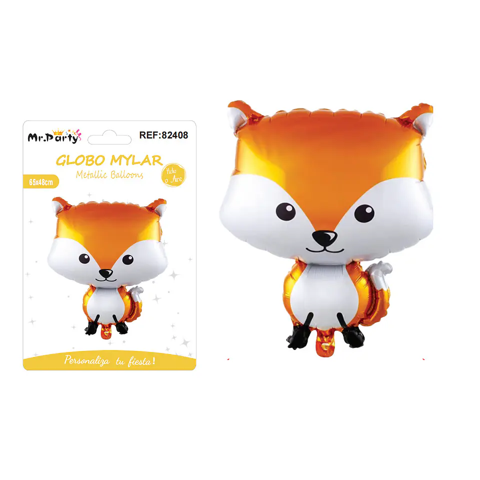 Globo metálico zorro 65*48cm 1