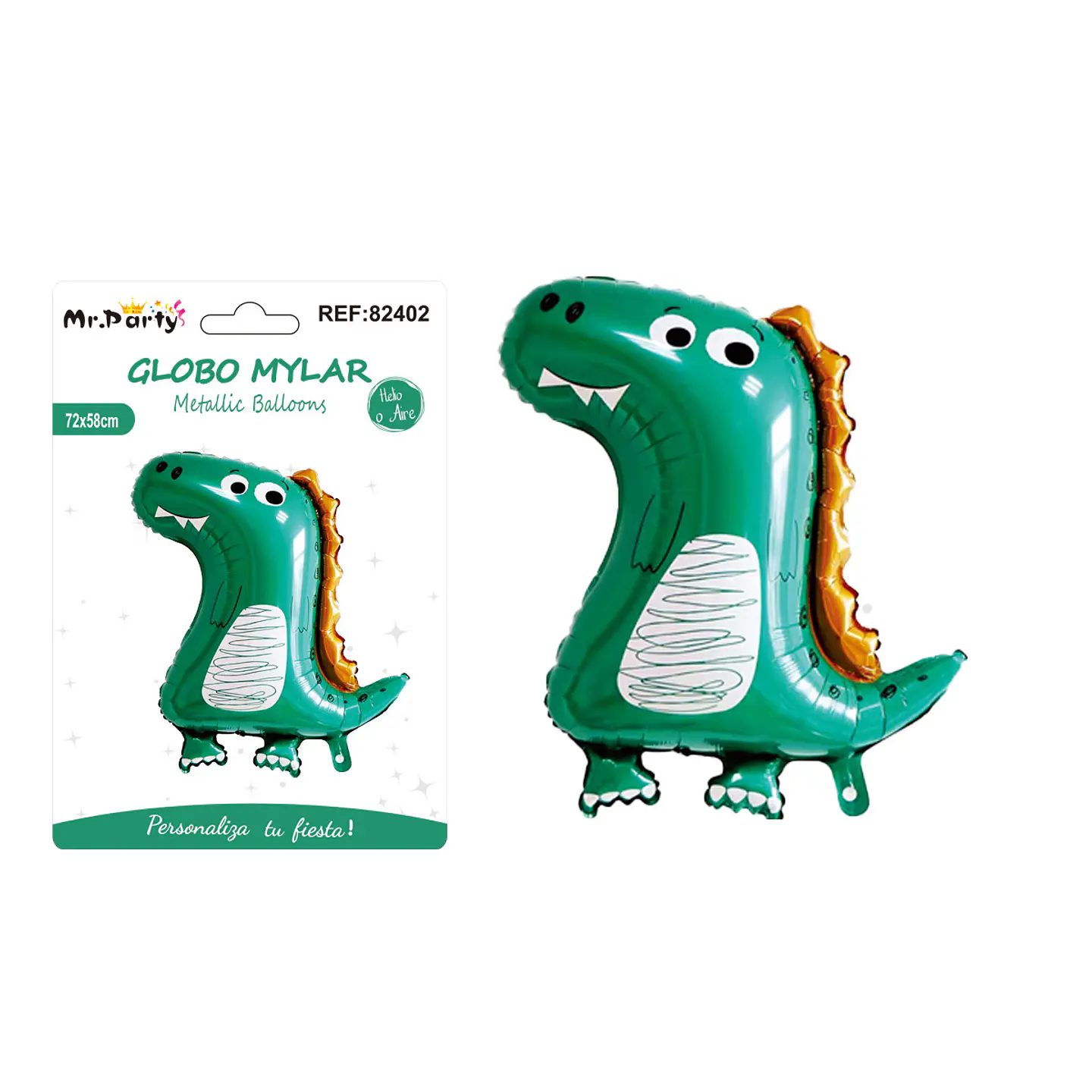 Globo metálico dinosaurio 72*58cm 1
