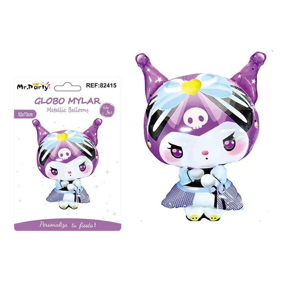 Globo metálico Kuromi morado 52*73cm 1