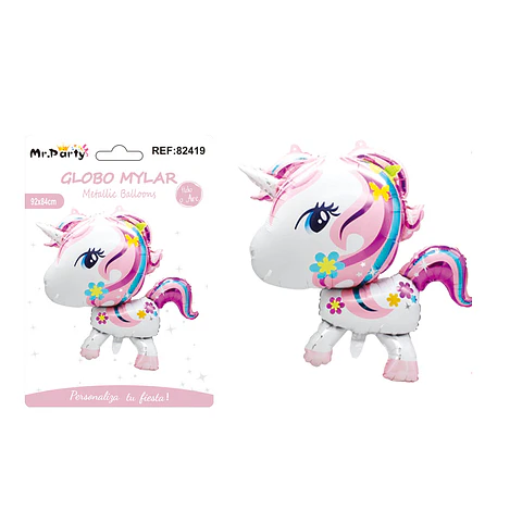 Globo metálico unicornio 92*84cm
