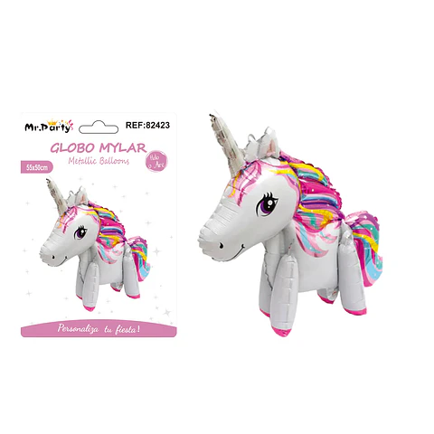 Globo metálico unicornio 55*50cm