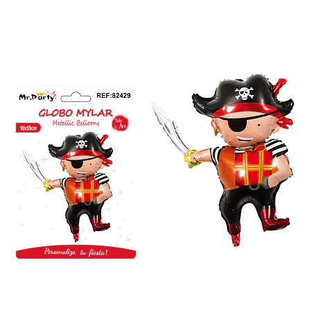 Globo metálico pirata 90*59cm