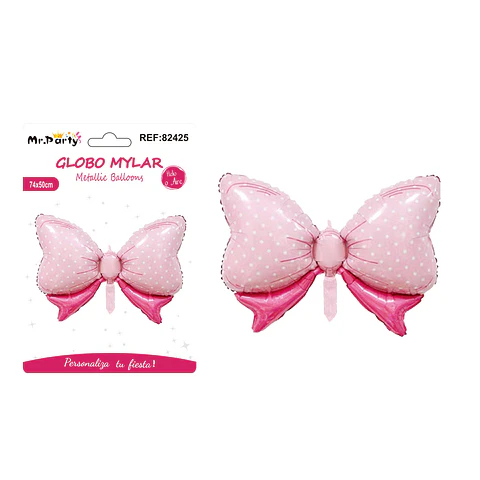 Globo metálico lazo rosa 74*50cm