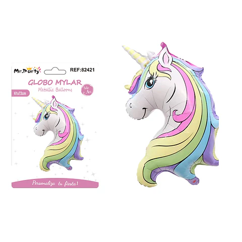 Globo metálico unicornio 61*72cm