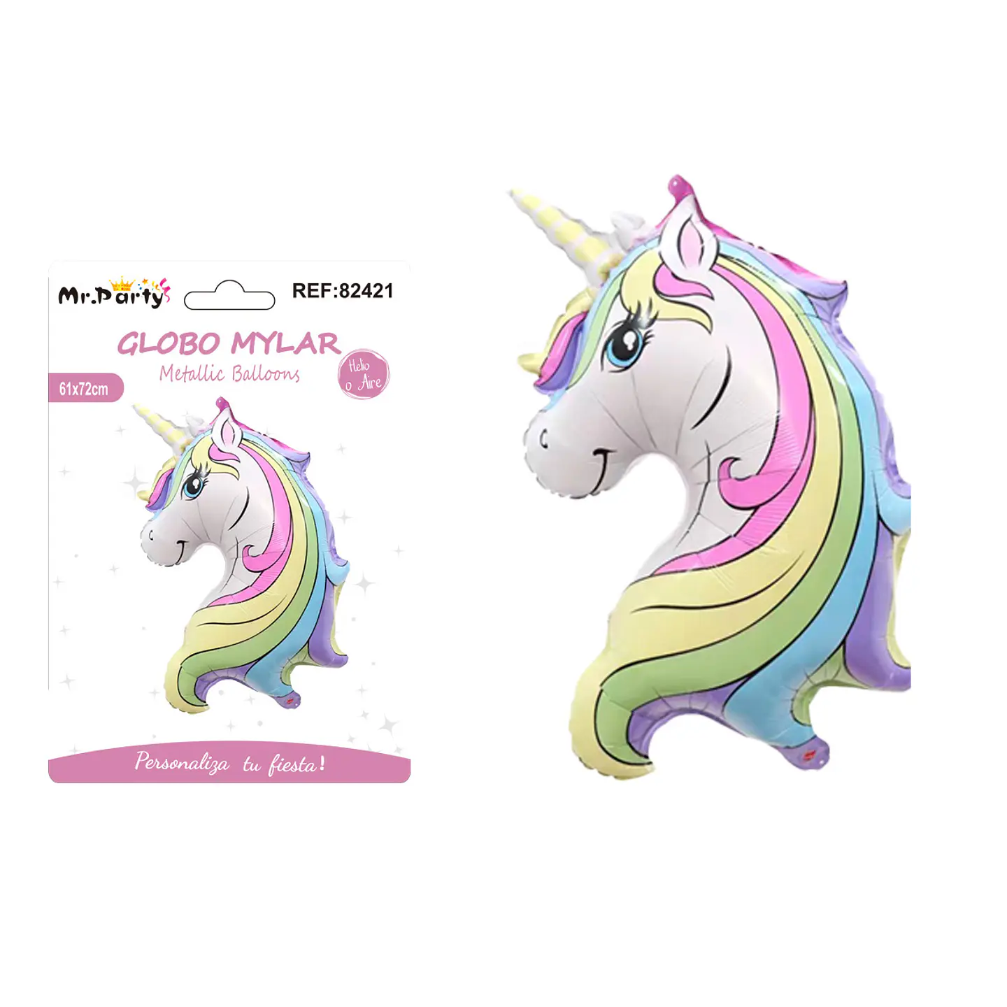 Globo metálico unicornio 61*72cm 1