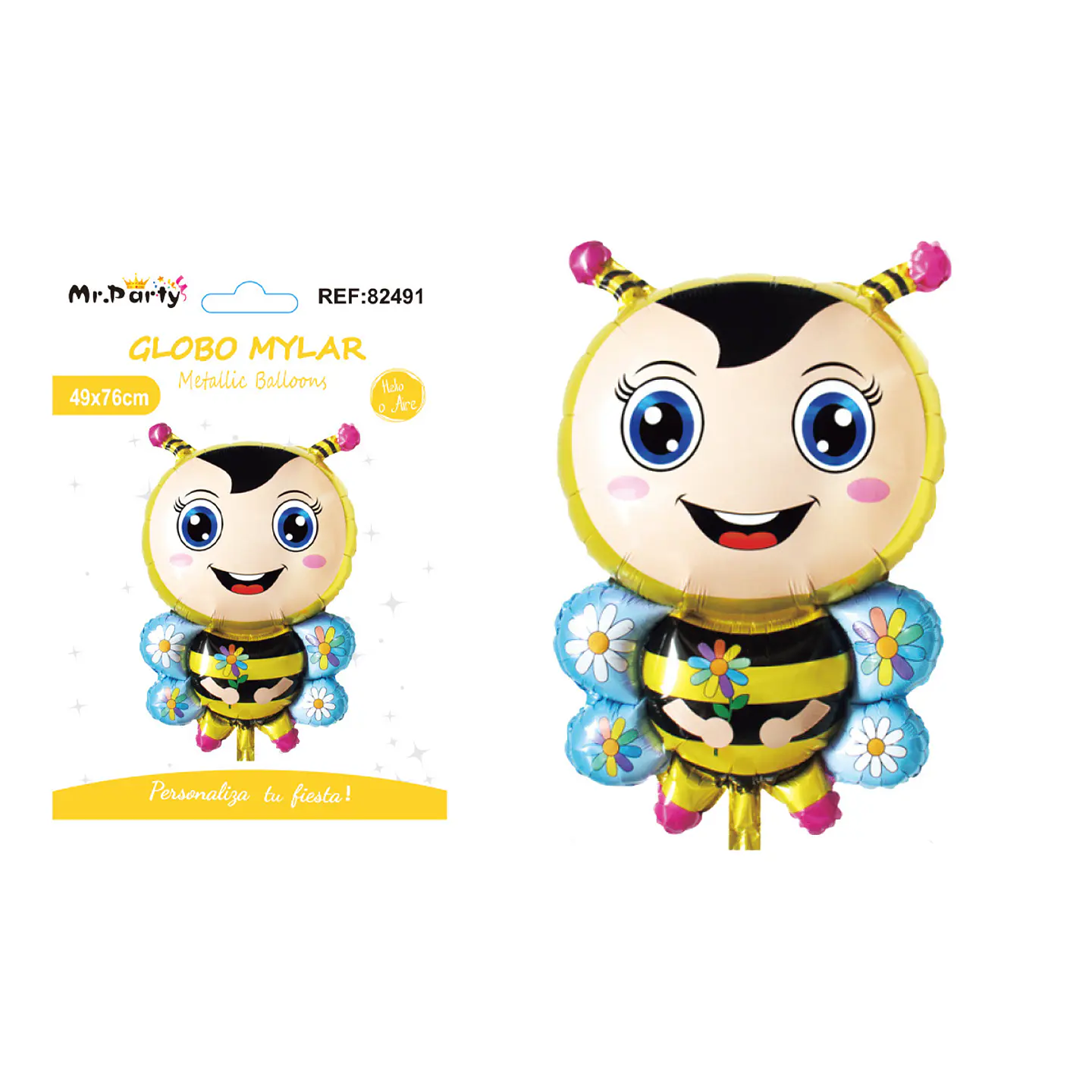 Globo metálico abeja 49*76cm 1