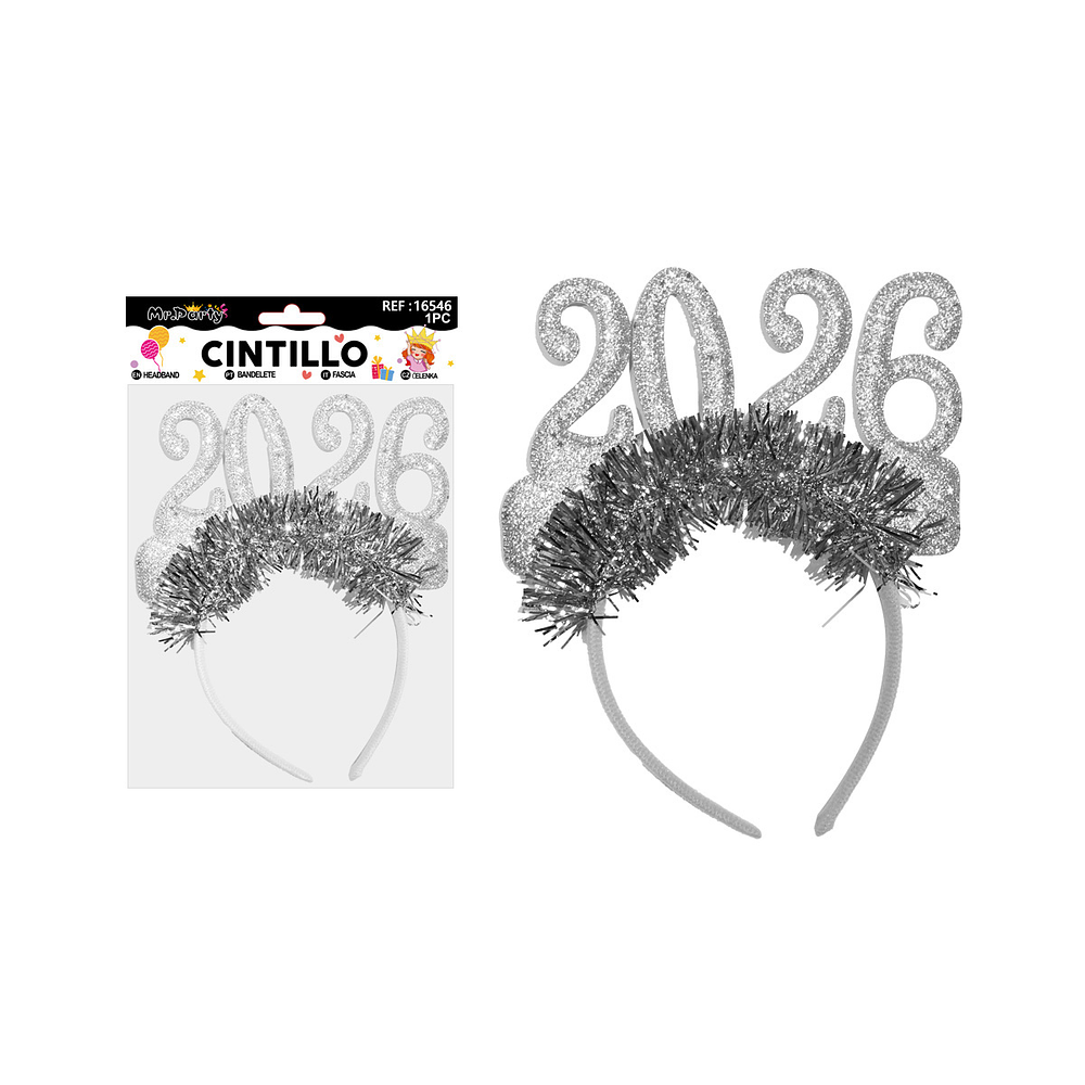 Cintillo 2026 plateado