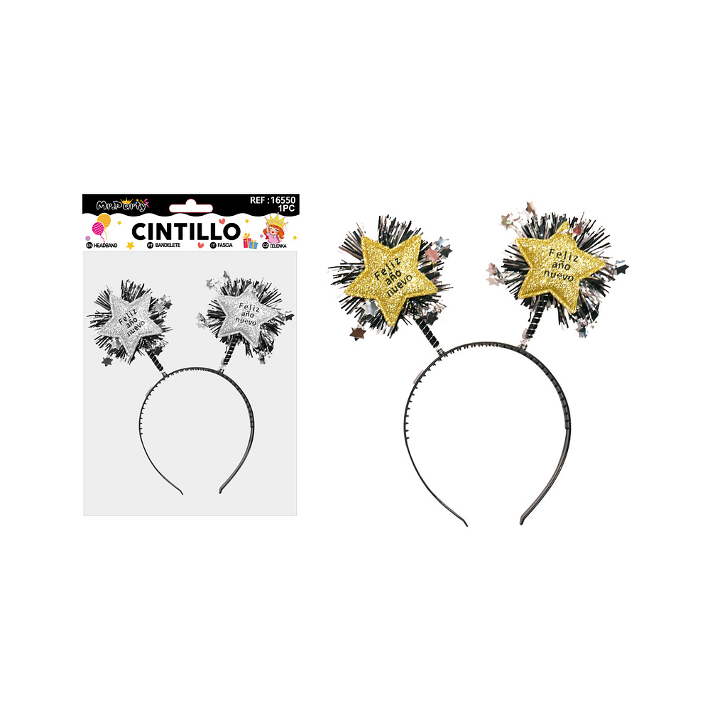 Cintillo Feliz Año Nuevo Color Aleatorio