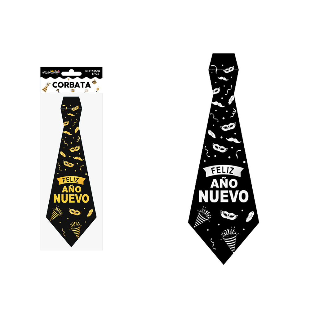 Corbata Feliz Año Nuevo Color Aleatorio