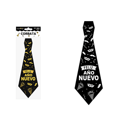 Corbata Feliz Año Nuevo Color Aleatorio