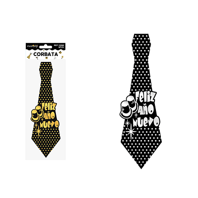 Corbata Feliz Año Nuevo Color Aleatorio