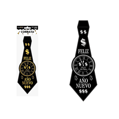 Corbata Feliz Año Nuevo Color Aleatorio