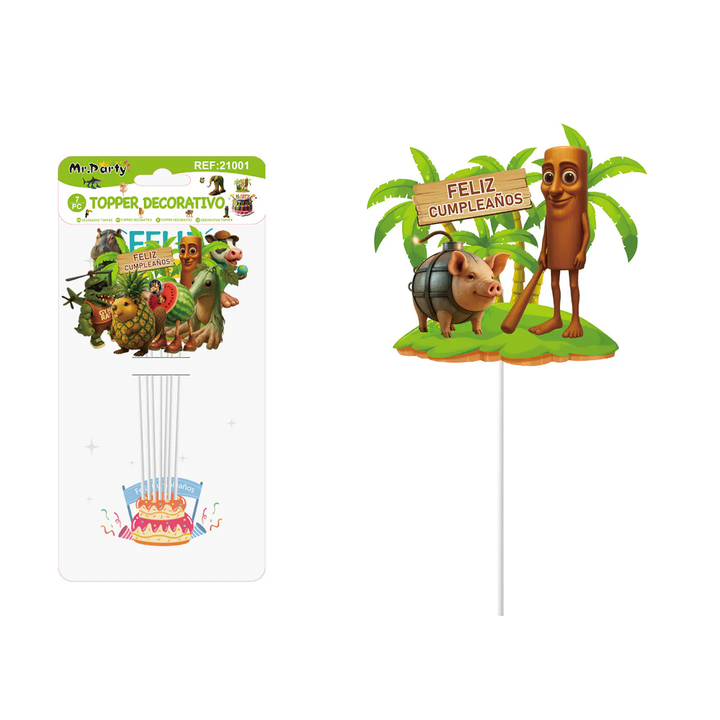 Cake Topper de Brainrot 7pcs 1