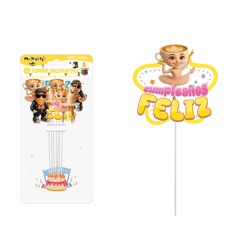 Cake Topper de Brainrot 7pcs