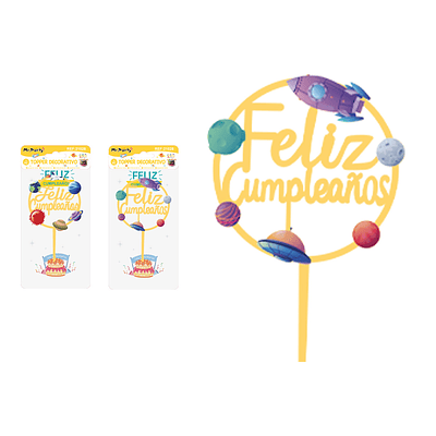 Cake Topper de estrellas de espacio Diseño Aleatorio