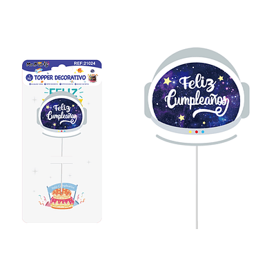 Cake Topper de espacio estrellado