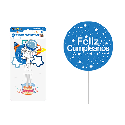 Cake Topper de espacio 7pcs