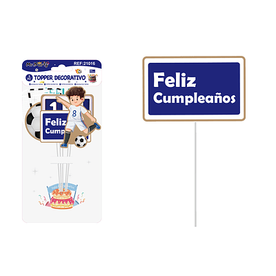 Cake Topper de fútbol de papel 5pcs