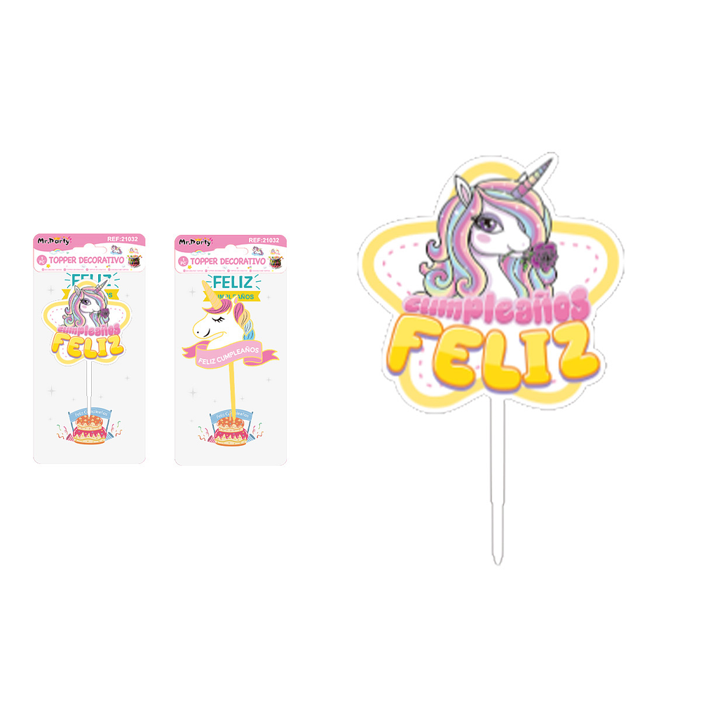 Cake Topper de unicornio Diseño Aleatorio
