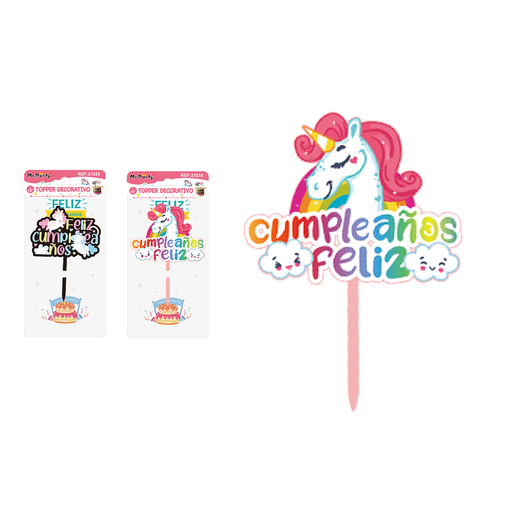 Cake Topper de unicornio Diseño Aleatorio