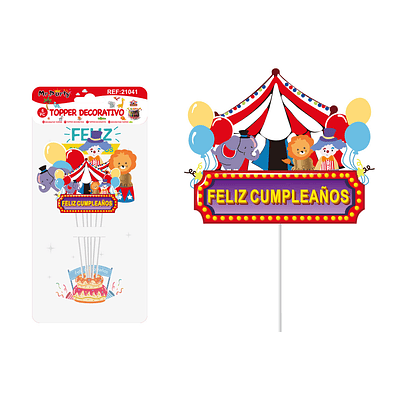 Cake Topper de circo 6pcs
