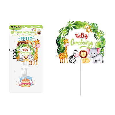 Cake Topper de animales 6pcs