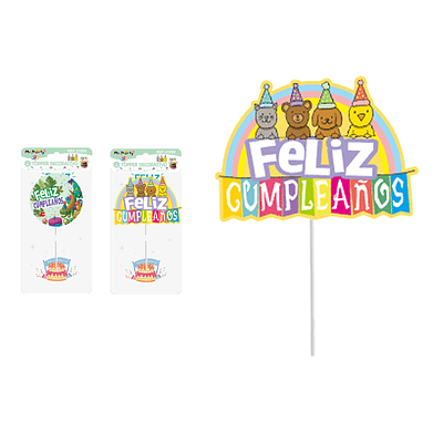 Cake Topper feliz cumpleaños Diseño Aleatorio