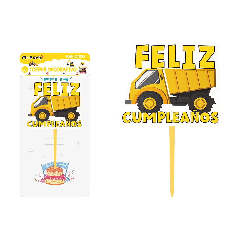 Cake Topper de camión acrílica