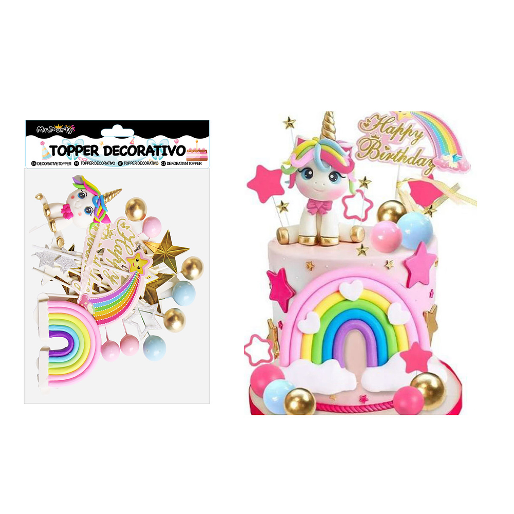 Set topper de decoración unicornio para pastel 29pcs