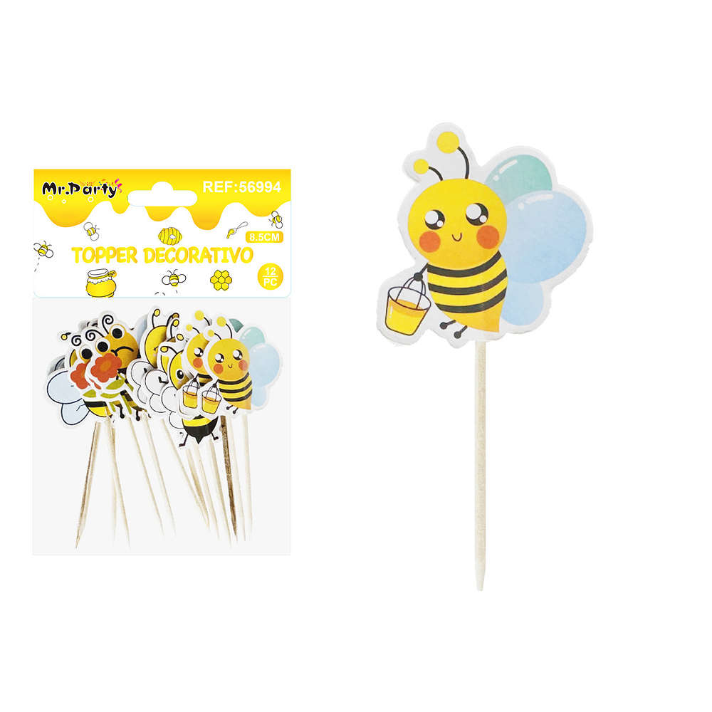 Palillos de abjeja para pastel 8.5cm 12pcs