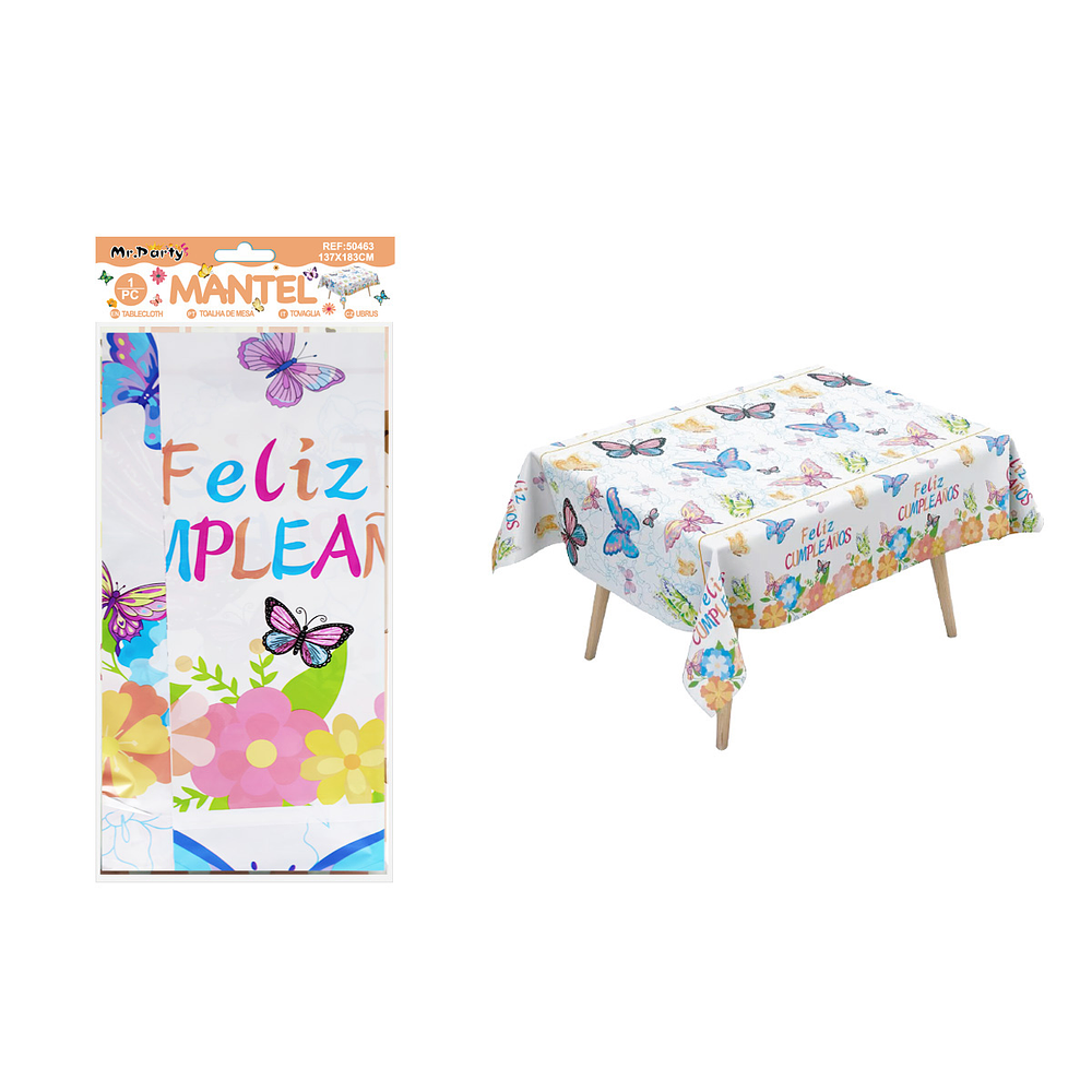 Mantel de mariposas 137*183cm