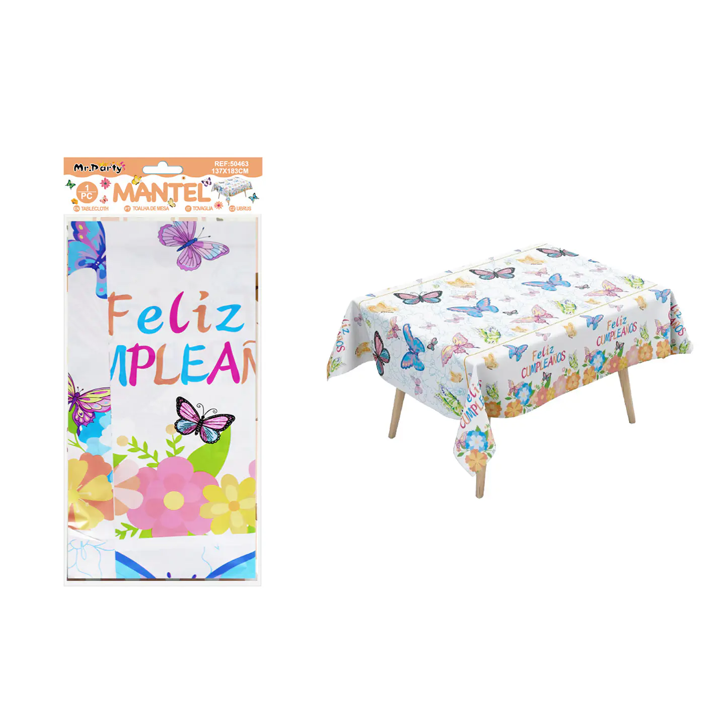 Mantel de mariposas 137*183cm 1