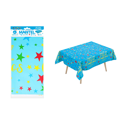 Mantel azul con estrellas 137*183cm