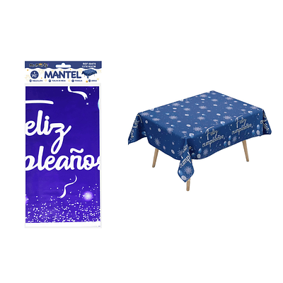 Mantel azul royal con fuegos artificiales 137*183cm