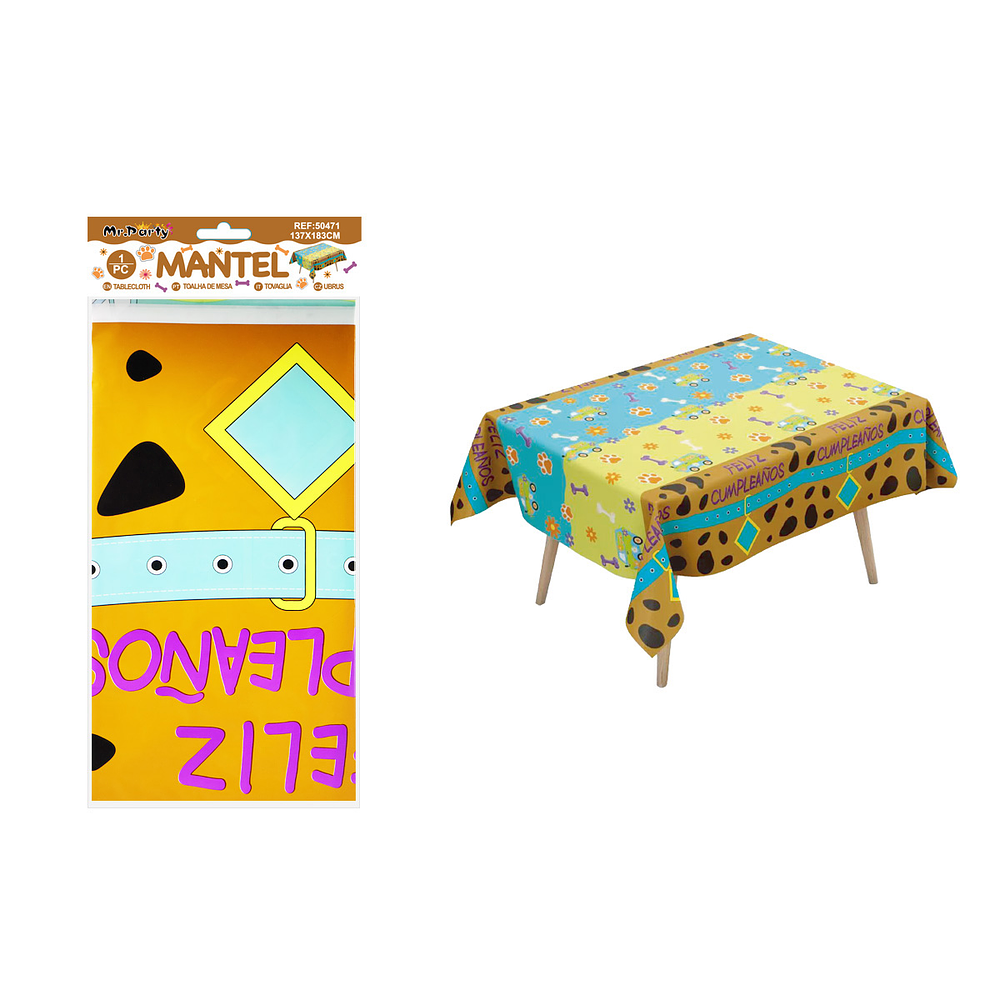 Mantel con huellas de granja 137*183cm