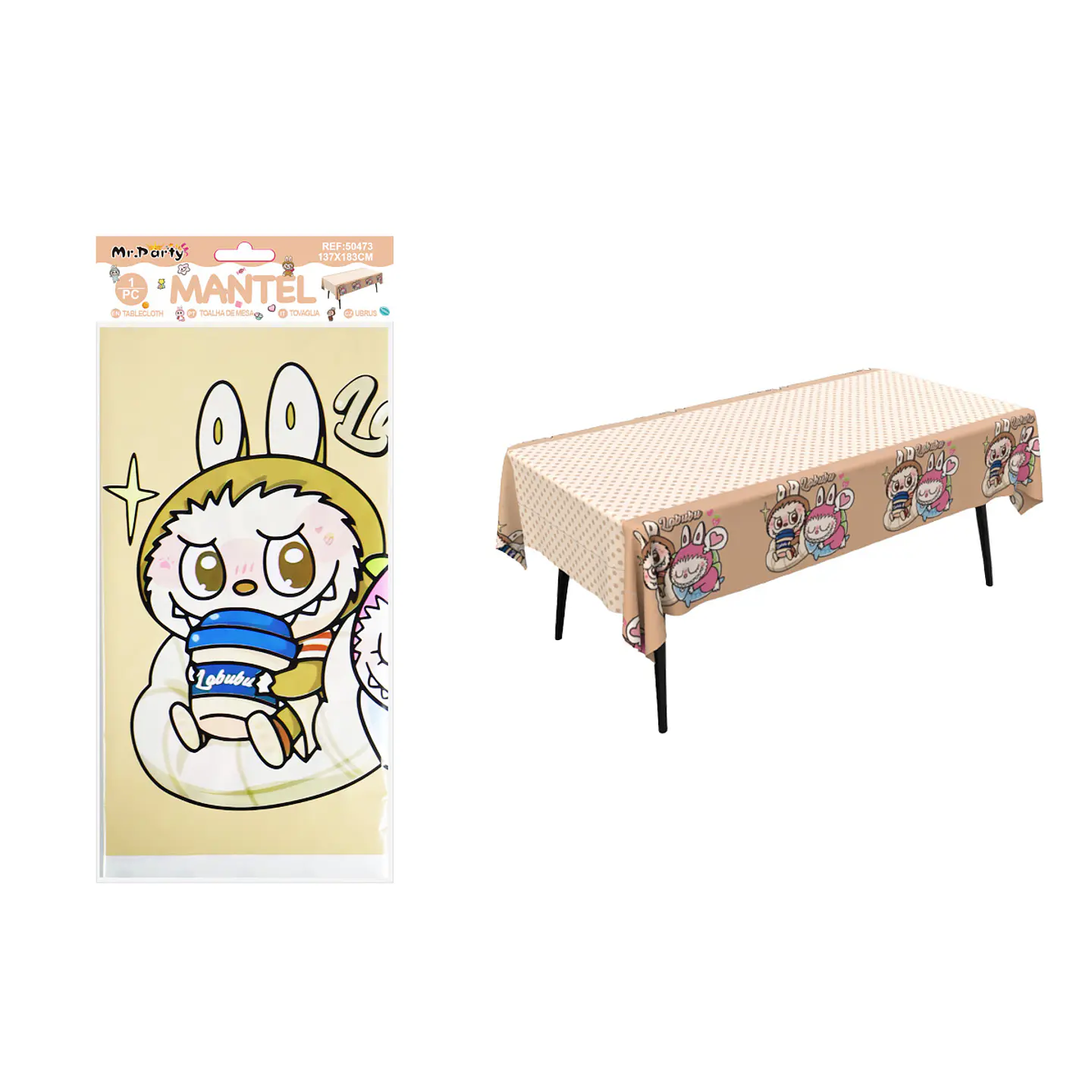 Mantel de personajes Tete Popmart 137*183cm 1
