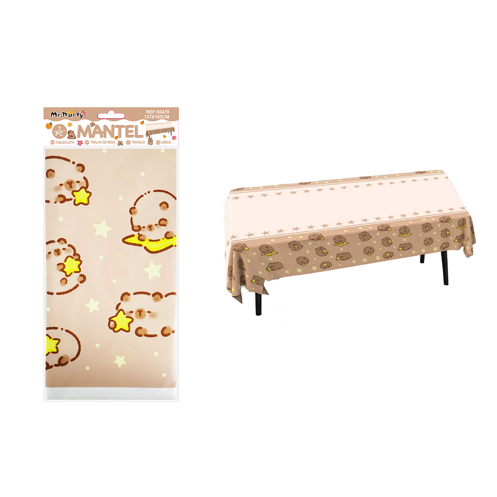 Mantel de carpincho con estrellas 137*183cm