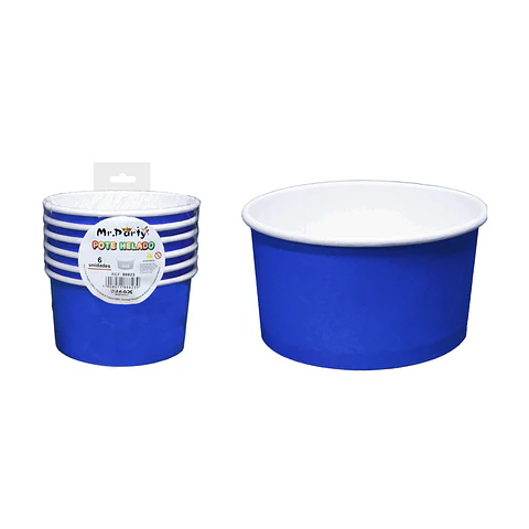 Vaso de helado azul oscuro 230g 6pcs 200ml