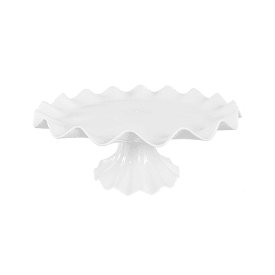 Cake stand ondulado 200g blanca
